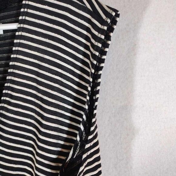 Women's Shirt By M Solo, Size Small, Black/grey/white Stripped - Picture 6 of 10